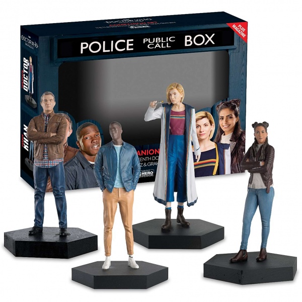 Doctor Who Companion Figure Set The Thirteenth Doctor, Ryan, Yaz & Graham Eaglemoss Box #7
